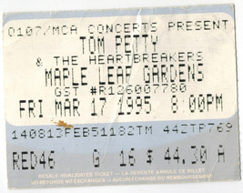 Tom Petty &amp; The Heartbreakers 1995 Ticket Stub Toronto Maple Leaf Garden... - $19.75