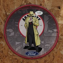 Vintage 1966 Ford Electric Autolite 'Dick Tracy' Porcelain Gas & Oil Metal Sign - £98.36 GBP