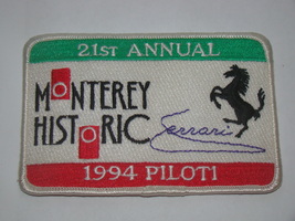 21st Annual MONTEREY HISTORIC 1994 PILOTI (Patch) - £51.95 GBP