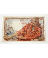 1942 Francia 20 Franchi Condizione VF+ Pick #100a - $2,104.62 MXN