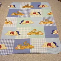 Vintage Disney Babies Winnie the Pooh Tigger Sleeping Fleece Baby Blanket - £14.25 GBP