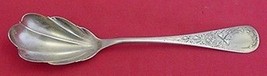 Antique Lily Engraved by Whiting Sterling Silver Sugar Spoon Shell 5 3/4&quot; - £62.51 GBP