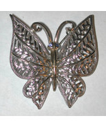 Vintage signed Butterfly silver/gold-tone Pin/Brooch - €12,24 EUR