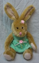 Wishpets Sally The Tan Bunny Rabbit W/ Green Dress 8" Plush Stuffed Animal Toy - $14.85