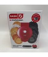 Dash Multi-Plate Mini Waffle Maker 7 removable Plates Recipie guide included - $23.50