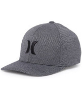 Hurley Icon Texture Hat Baseball Cap Grey Black Small To Medium Flex Fit - £21.30 GBP