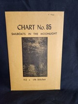 Babs Fuhrmann Petit Point Chart No. 85 Sailboats In The Moonlight Vintage Rare - £19.83 GBP