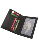 Genuine Leather Slim Top Grain Black RFID Blocking Passport Holder Trave... - £28.86 GBP
