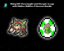 ✨ Shiny 6IV ✨ Chesnaught and Chespin in egg for Pokemon Scarlet and Violet ✨ - £4.77 GBP
