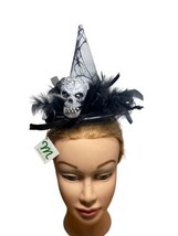Midwest Halloween Party Glitter Skull Punk Witch Hat Headband Costume light up. - £13.00 GBP