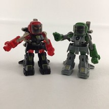 Battleborg Battling Robot Action Figures Battle Pack Red Army Green Tomy Toy Lot - $17.77