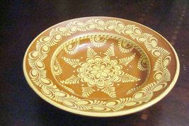 Compatible with Vintage Hungary platter brown and yellow, bowl [62] - £35.51 GBP