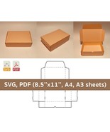 Rectangle box template, rectangular box, shoes box, shipping box, SVG, P... - $1.49
