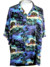 SUN CASUALS vintage Men Hawaiian ALOHA shirt pit to pit 32 woody wagon luau camp - $18.80