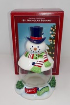 Home Collection By St Nicholas Square 11&quot; Handpainted Snowman Candy Treat Jar - £14.10 GBP
