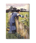 John Waterhouse Garden Painting Ceramic Tile Mural BTZ09433 - $328.24 CAD+