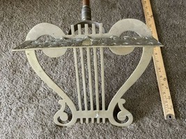 Vintage Brass &quot;Lyre Harp Design&quot; Music Stand  52&quot; - £193.61 GBP