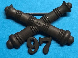 1902-1905, US ARMY ARTILLERY CORPS, BRONZE, 97th FIELD ARTILLERY, COLLAR... - $35.00