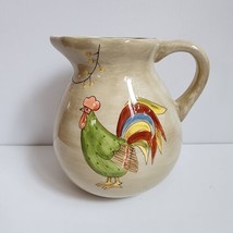 Vintage Rooster Pitcher Laurie Gates Somerset Collection Farmhouse Decor 8&quot;x7.5&quot; - £9.74 GBP