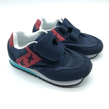 Santiro Girls Sneakers Hook &amp; Loop Faux Suede Stars Red Blue Size 27 US ... - £7.78 GBP