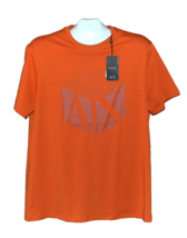Armani Exchange  Orange Logo Design Cotton  Men&#39;s Regular Fit T-Shirt Sz... - $48.34