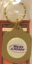 New Bud Light Logo Keychain Ancien Porte-Cle Neuf~Usa Product~NOS~ANHEUSER-BUSCH - £7.15 GBP