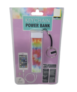 Rainbow Tie Dye Portable Power Bank Backup Battery Charger Key Chain 120... - £2.10 GBP