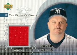2002 Upper Deck Peoples Choice Game Jersey David Wells DW Yankees - £3.95 GBP