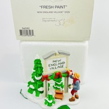 Dept 56 New England Village Sign “Fresh Paint” Christmas Village New in Box - £11.45 GBP