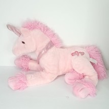 Unicorn Pink Red Hearts Glitter Horn Plush Stuffed Animal Large  22&quot; Long Soft - £24.10 GBP