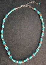 Melvin Francis Native Necklace OPAL/ TURQUOISE/CORAL Beads Etc Sterling - £78.34 GBP