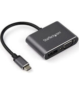 Startech CDP2VGAW USB C TO VGA ADAPTER DONGLE TB3 USB TYPE C TO VGA VIDE... - $66.13 CAD