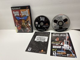 Guitar Hero &amp; Guitar Hero II Dual Pack (Sony PlayStation 2, 2007) w/Manuals - £15.02 GBP
