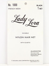 LADY LORA INVISIBLE NYLON HAIR NETS WITH ELASTIC MADE IN U.S.A. - 1 PC. ... - £5.58 GBP+