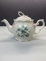 Crown Dorsey Teapot Pink Roses w/ Green Ivy Fine Ceramic Staffordshire E... - £20.26 GBP