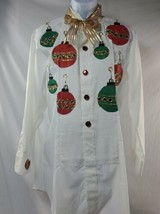 BMW Design Wearable Art Hand Painted Christmas button down Shirt Sz Med - £14.90 GBP