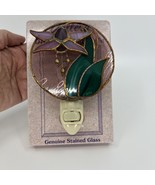 VTNG Gallery Tiffany Stained Glass Flower Plant Night Light Works - $28.08 CAD