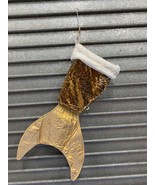 Christmas gold mermaid tail stocking 22” reverses to silver 80602 - $22.19