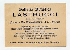 Galleria Artistica Lastrucci Card Via Borgognissanti Firenze Florentine ... - $11.88