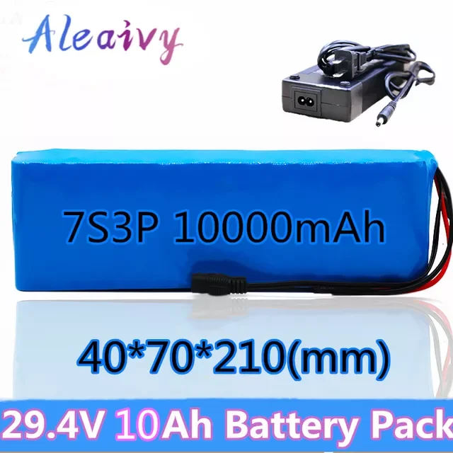 24V Battery 7S3P 29.4V 10Ah Li-ion Battery Pack with 20A Balanced BMS for Electr - £199.51 GBP