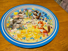 Easter / Spring Tin Tray - Bunny, Raccoon, Squirrel, Chicks (1986 SNP Ch... - £6.38 GBP