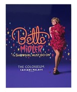 Bette Midler The Showgirl Must Go On 22x28 Poster - COA Owned By Caesars... - £166.38 GBP