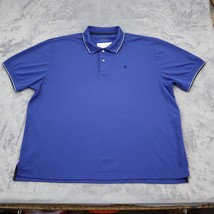 IZOD Shirt Mens XXL Blue Chest Button Short Sleeve Collared Casual Top - £17.97 GBP