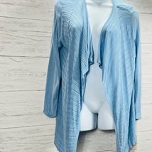 Ivanka Trump Womens Size Medium Open Front Draped Blue Sweater New - €27,42 EUR