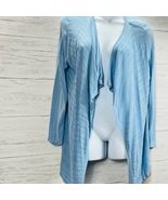 Ivanka Trump Womens Size Medium Open Front Draped Blue Sweater New - €27,42 EUR