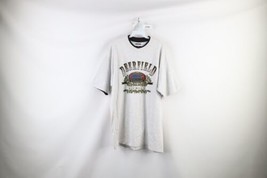 Vintage 90s Streetwear Mens XL Spell Out World Class Michigan T-Shirt Gray USA - £27.82 GBP