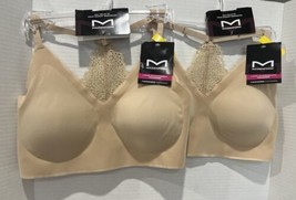 2-Pack Maidenform Lace Racerback Pullover Bralette DM7679 Nude Size Medium Nwt - £19.45 GBP