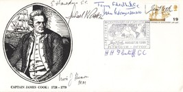 Henry Flintoff Captain James Cook 6x George Cross Hand Signed FDC - £31.59 GBP