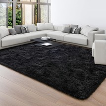 Foxmas Large Area Rugs For Living Room Bedroom 6X9 Feet, Fluffy Kids Room, Black - £51.89 GBP