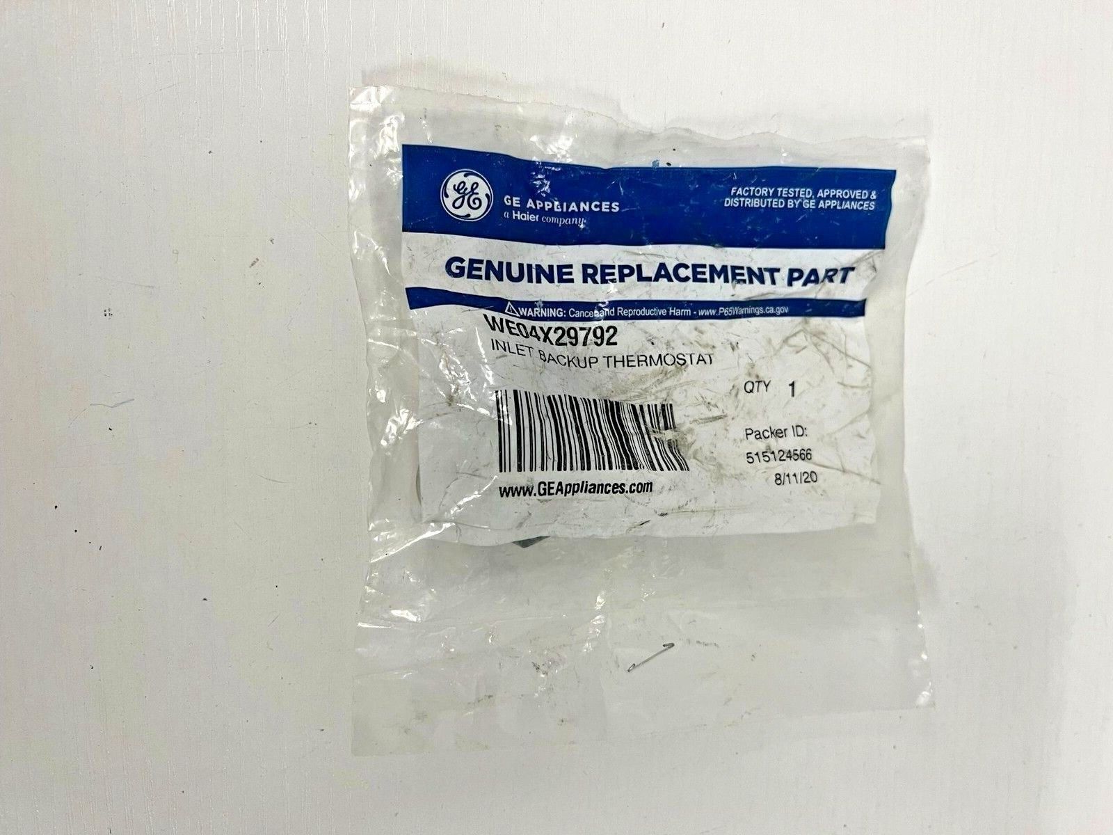 Genuine OEM General Electric Inlet Backup Thermostat WE04X29792 - £31.19 GBP